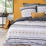 ATMOSPHERA Parure de Lit 3 Pièces  Etniss  240x220cm Noir & Blanc