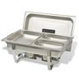 Voir la diapositive 6 : VIDAXL Ensemble de chauffe plats 4 pcs Acier inoxydable