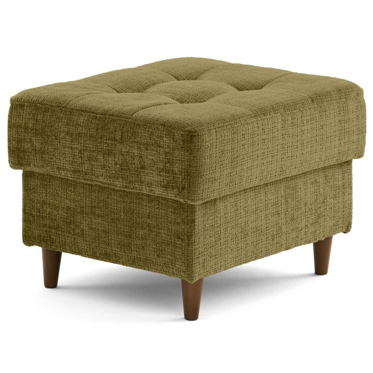 LISA DESIGN Anna - pouf en velours texturé - pieds en bois