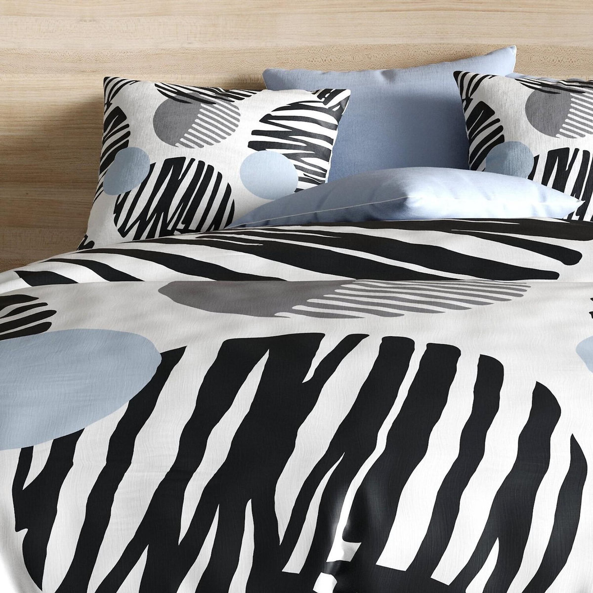 Les Ateliers du Linge Parure housse de couette 3pcs 200x200cm 100%microfibre 60gsm cerlus