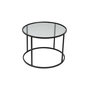 Voir la diapositive 1 : TOILINUX Table basse Solsiste en verre - Diam 80 cm - Noir