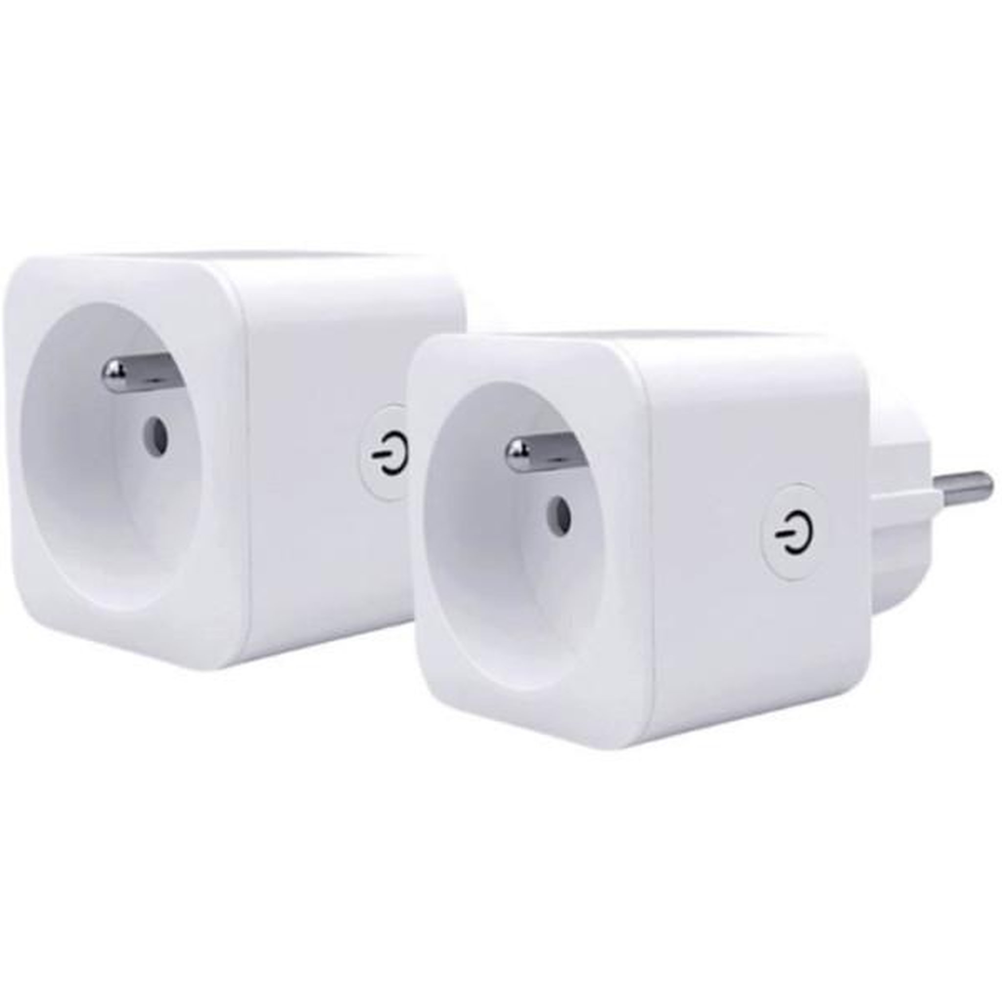 KONYKS Lot de 2 prises connectées Wi-Fi + BT - KONYKS - Priska FR Dual Pack - 16 A - Avec compteur de consommation