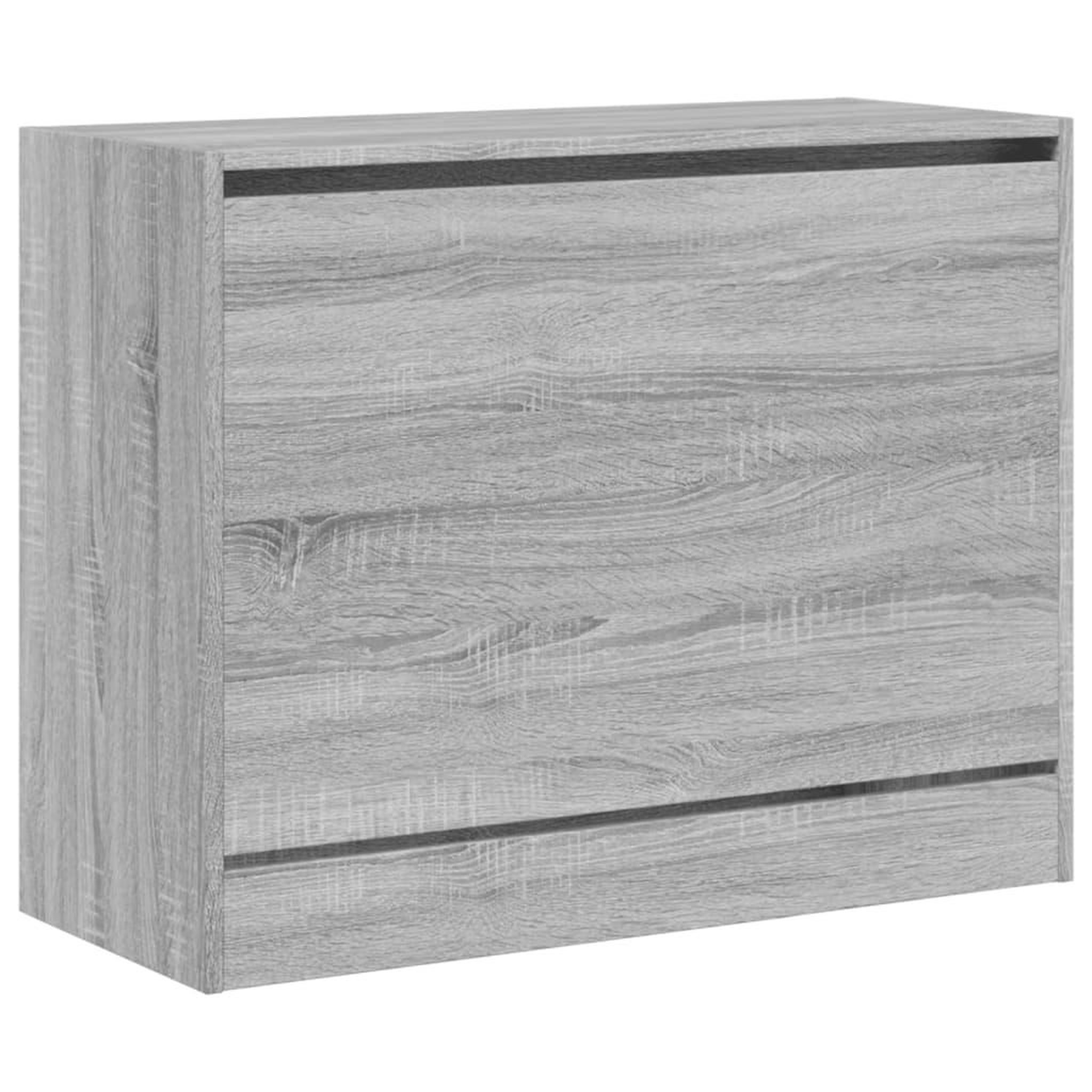 Voir la diapositive 4 : VIDAXL Armoire a chaussures sonoma gris 80x34x63 cm bois d'ingenierie