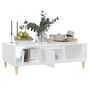 Voir la diapositive 4 : VIDAXL Table basse blanc brillant 103,5x60x35 cm bois d'ingenierie