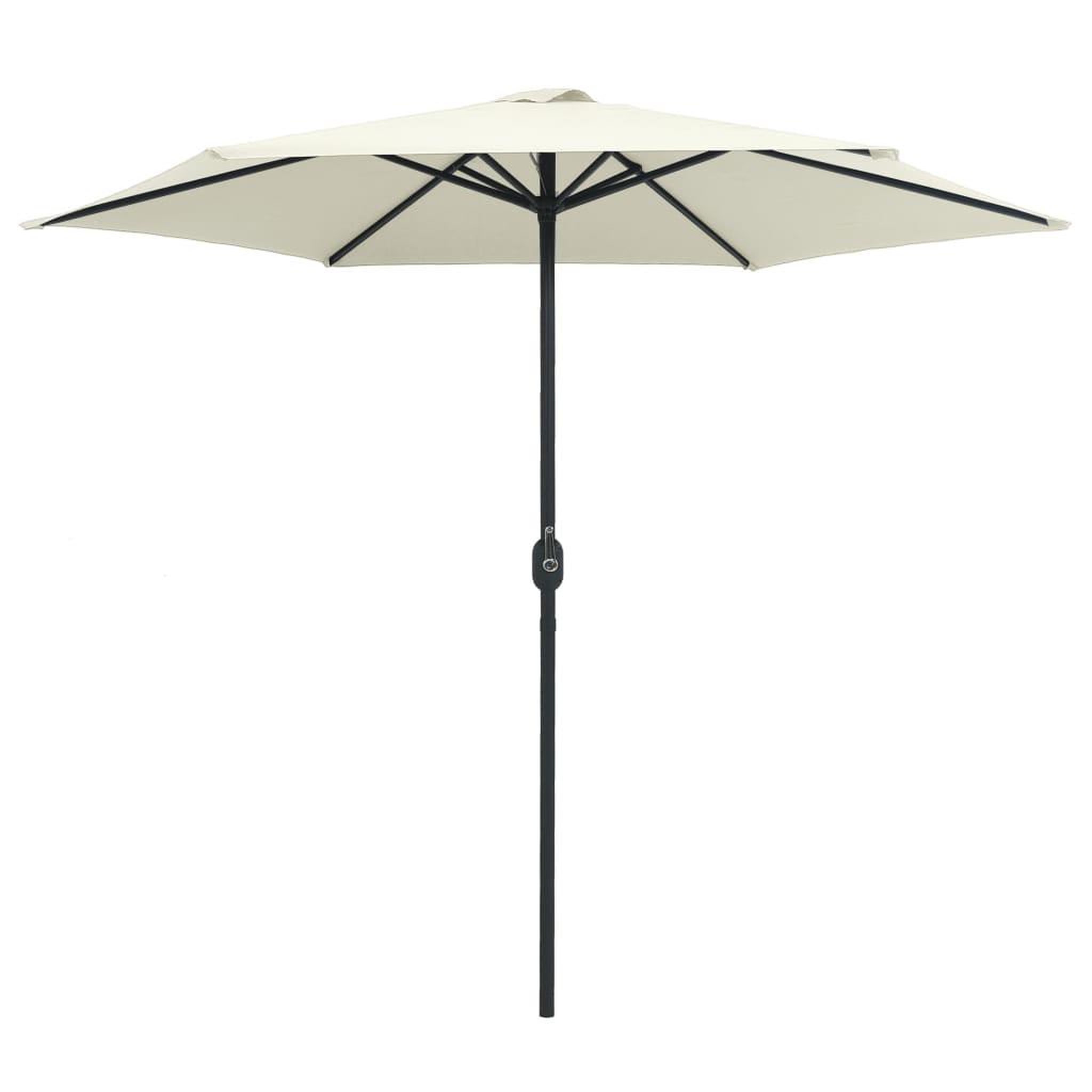 Voir la diapositive 2 : VIDAXL Parasol de jardin et mat en aluminium 270x246 cm Blanc sable