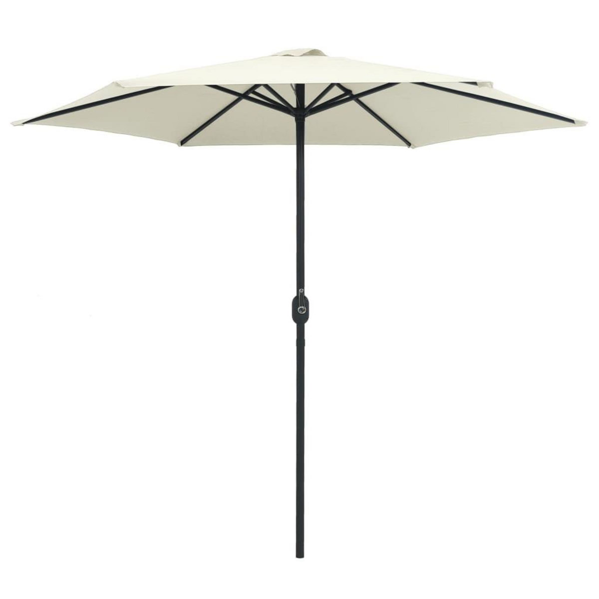 VIDAXL Parasol de jardin et mat en aluminium 270x246 cm Blanc sable
