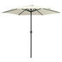 Voir la diapositive 2 : VIDAXL Parasol de jardin et mat en aluminium 270x246 cm Blanc sable