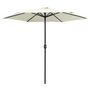 Voir la diapositive 2 : VIDAXL Parasol de jardin et mat en aluminium 270x246 cm Blanc sable