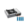 Voir la diapositive 2 : Kemper Réchaud à gaz 2200W INOX + 4 cartouches de gaz 190g KEMPER
