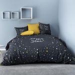 ATELIER DU COTON Housse de couette 260x240 GALAXY + 2 taies coton