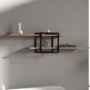 Voir la diapositive 2 : CONCEPT USINE Etagère murale design - 2 rangements - bois et noir PARO