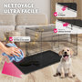 Voir la diapositive 4 : tectake Caisse grillagée pour chien pliable avec 2 poignées de transport noir