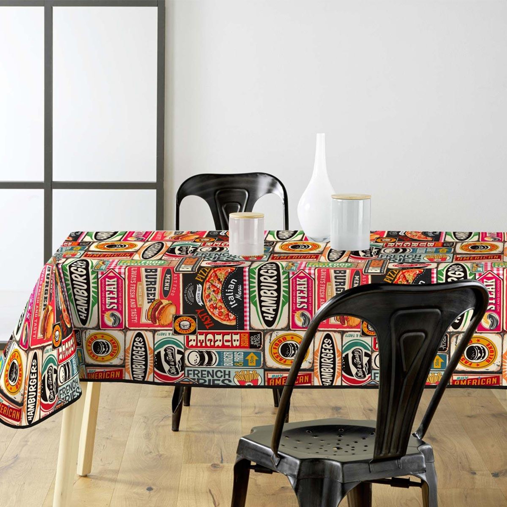 Voir la diapositive 4 : Douceur d'Intérieur Nappe toile cirée  americano  140x240cm multicolore