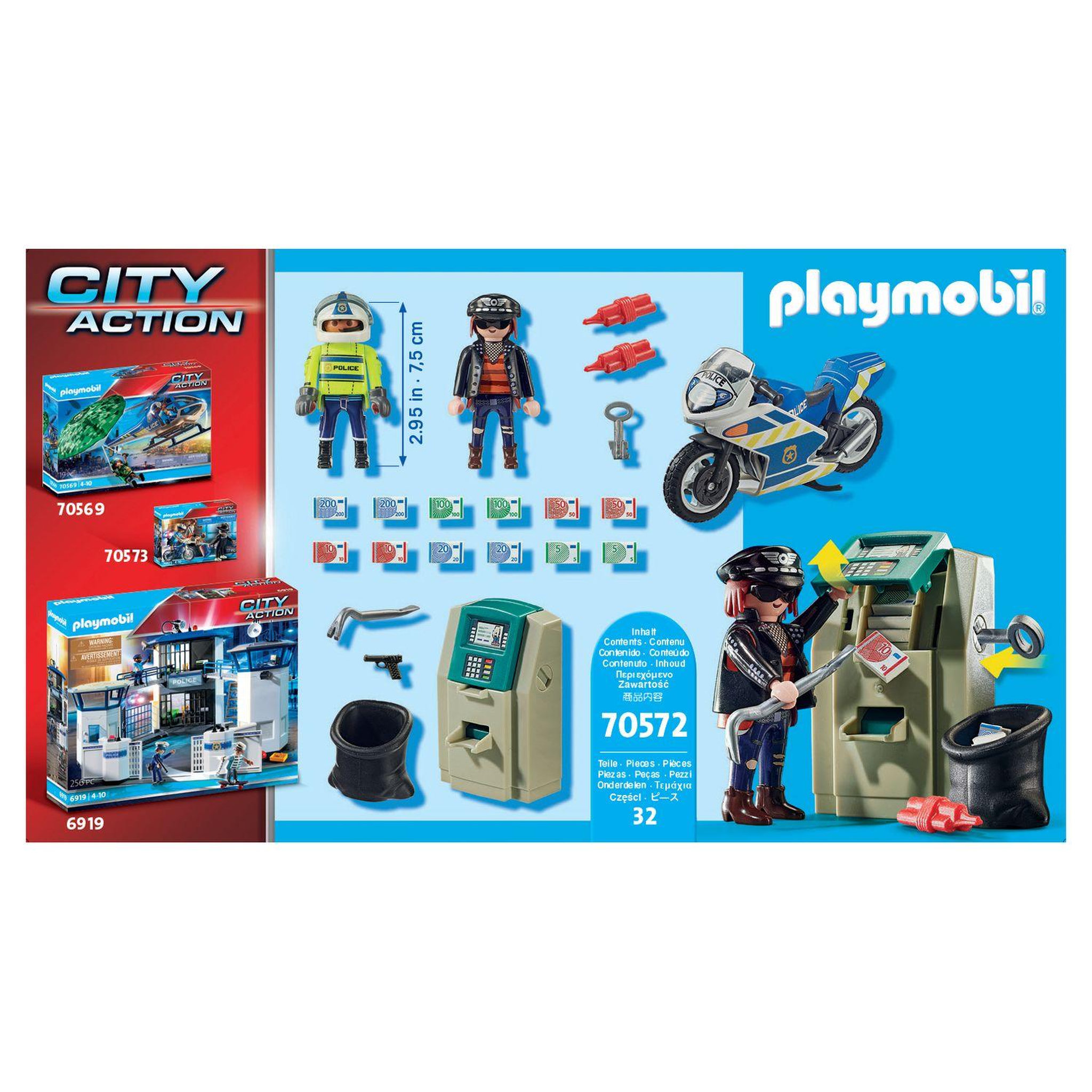 Voir la diapositive 4 : PLAYMOBIL 70572 - City Action - Police policier avec moto et voleur