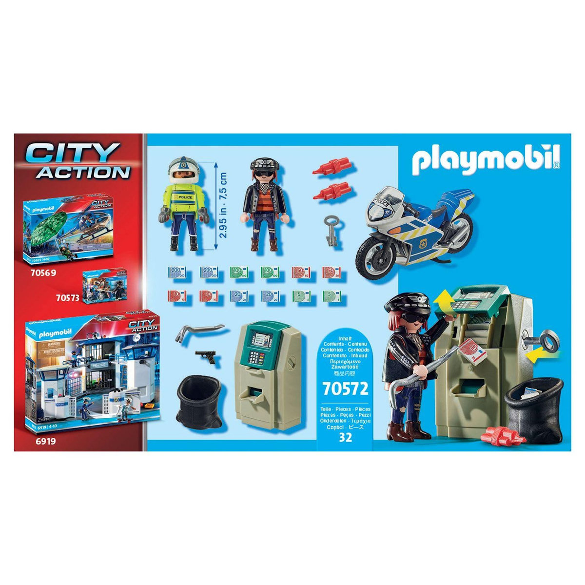 PLAYMOBIL 70572 - City Action - Police policier avec moto et voleur