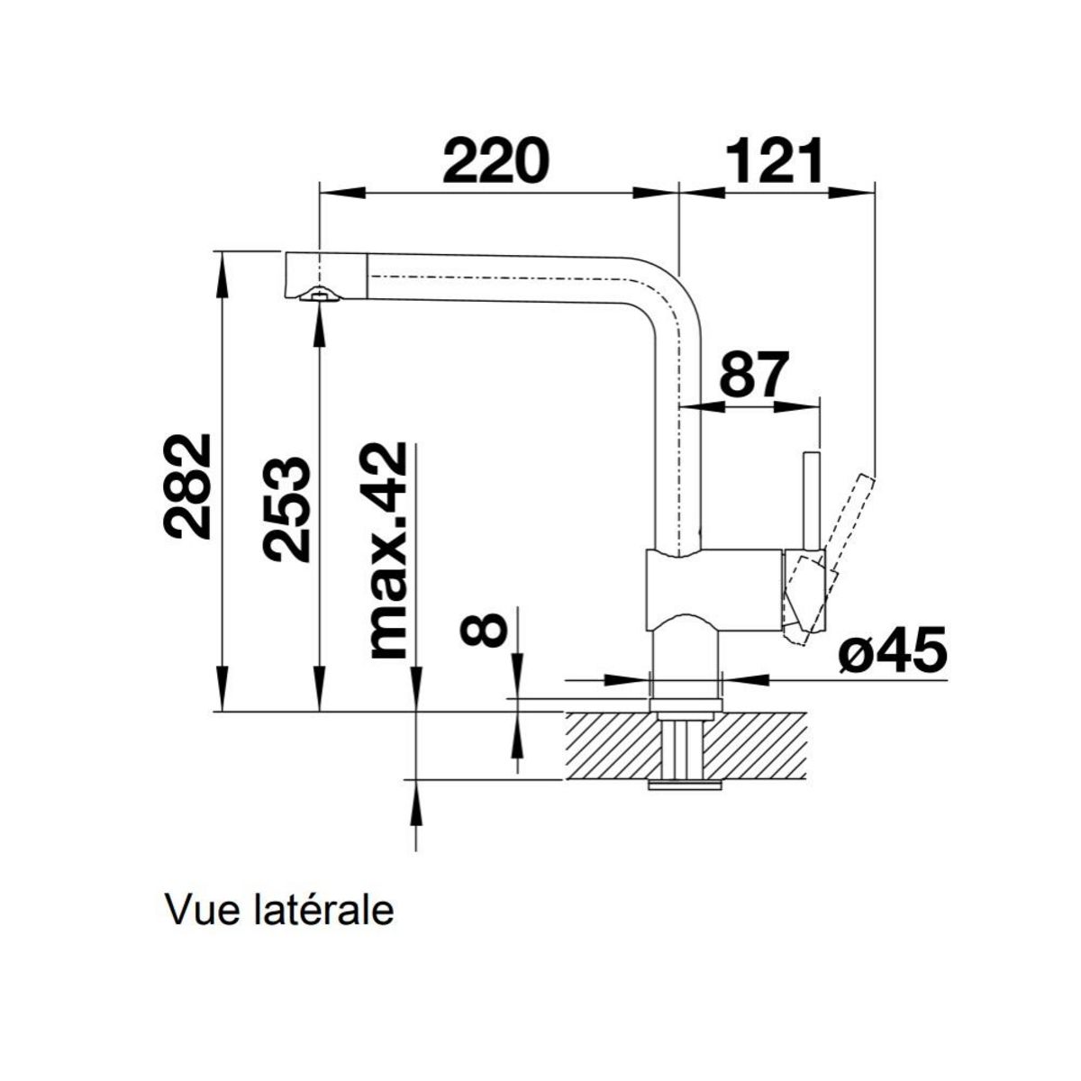 Blanco Mitigeur sans douchette linus taupe - 516699