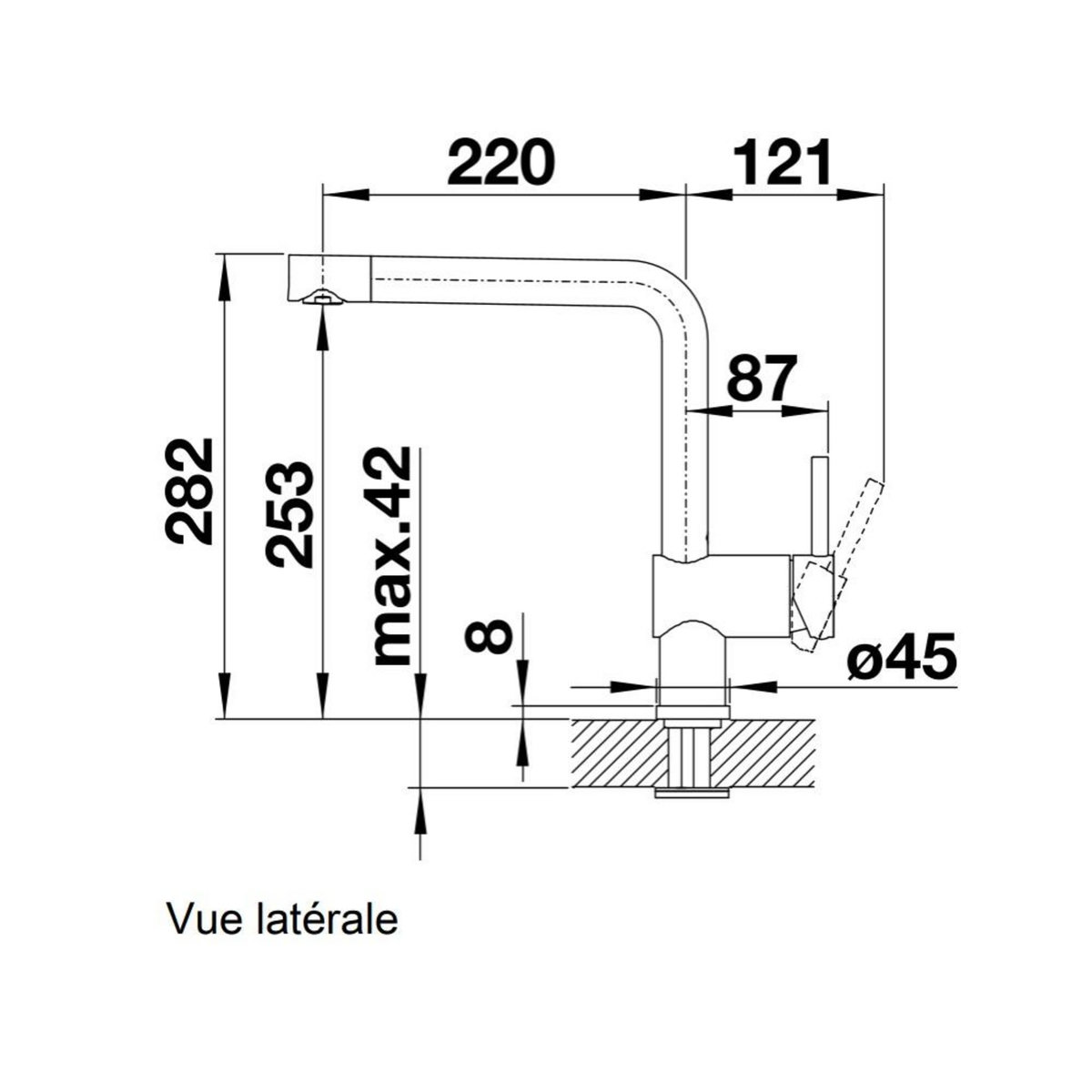 Blanco Mitigeur sans douchette linus taupe - 516699