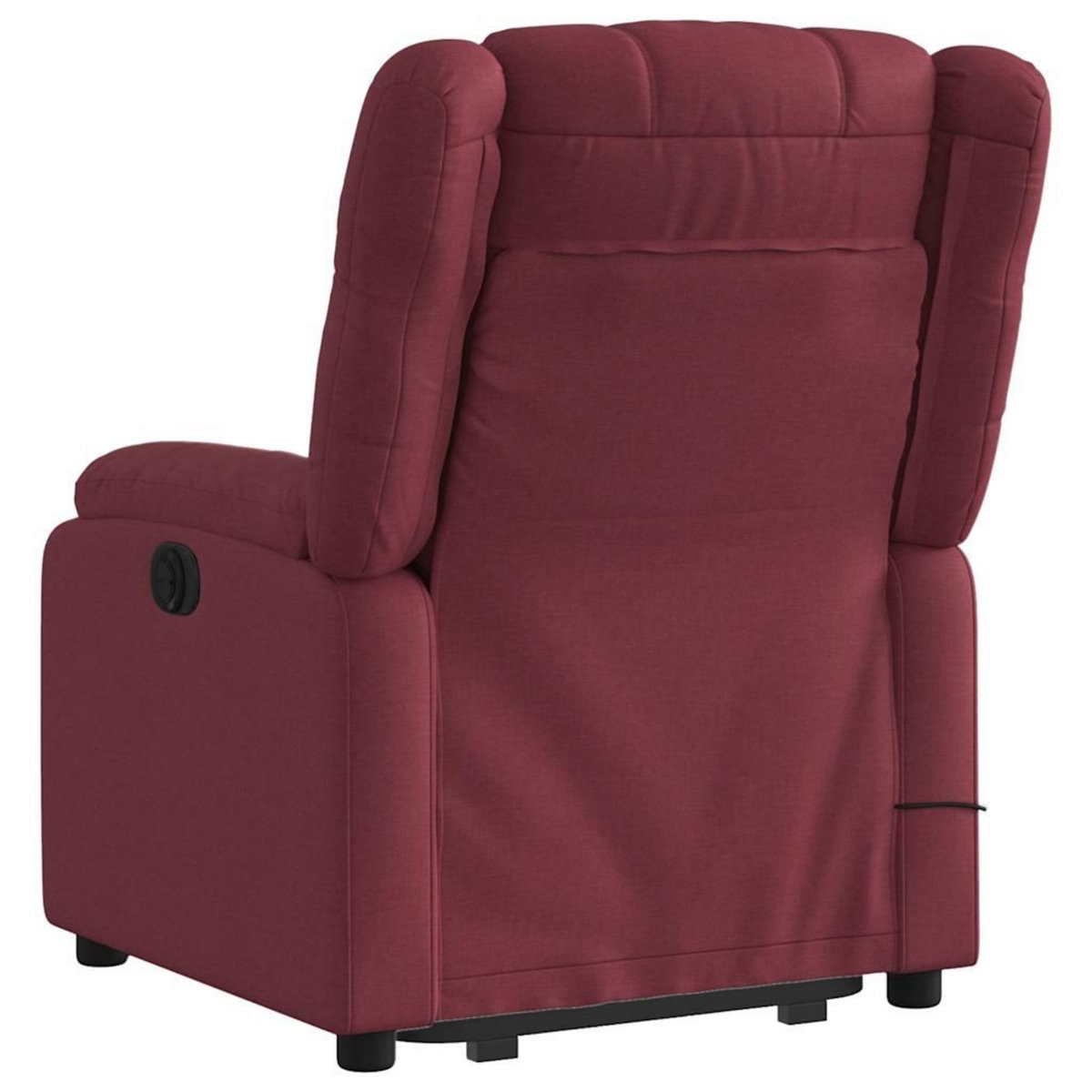 VIDAXL Fauteuil inclinable de massage electrique Rouge bordeaux Tissu