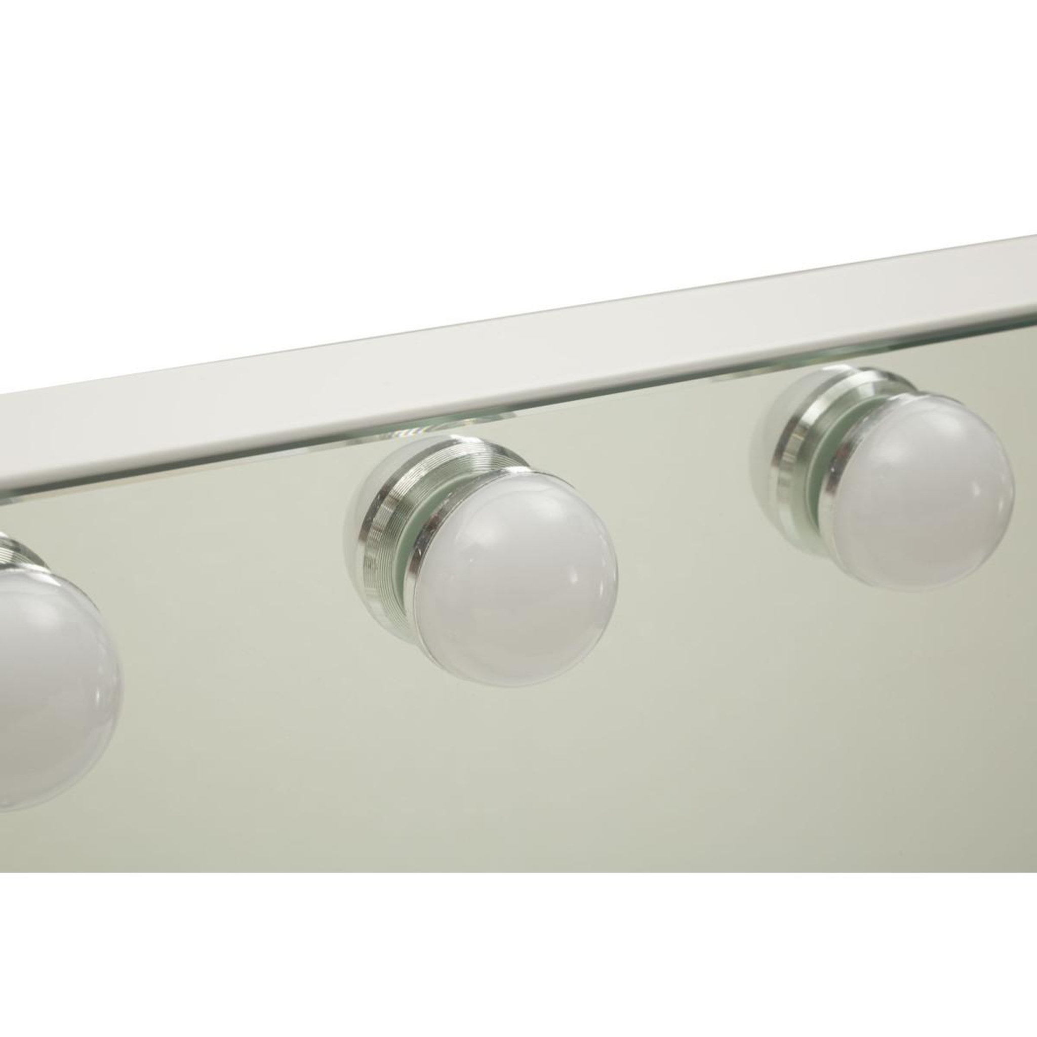 Voir la diapositive 4 : Paris Prix Miroir avec LED  Hollywood  55cm Blanc