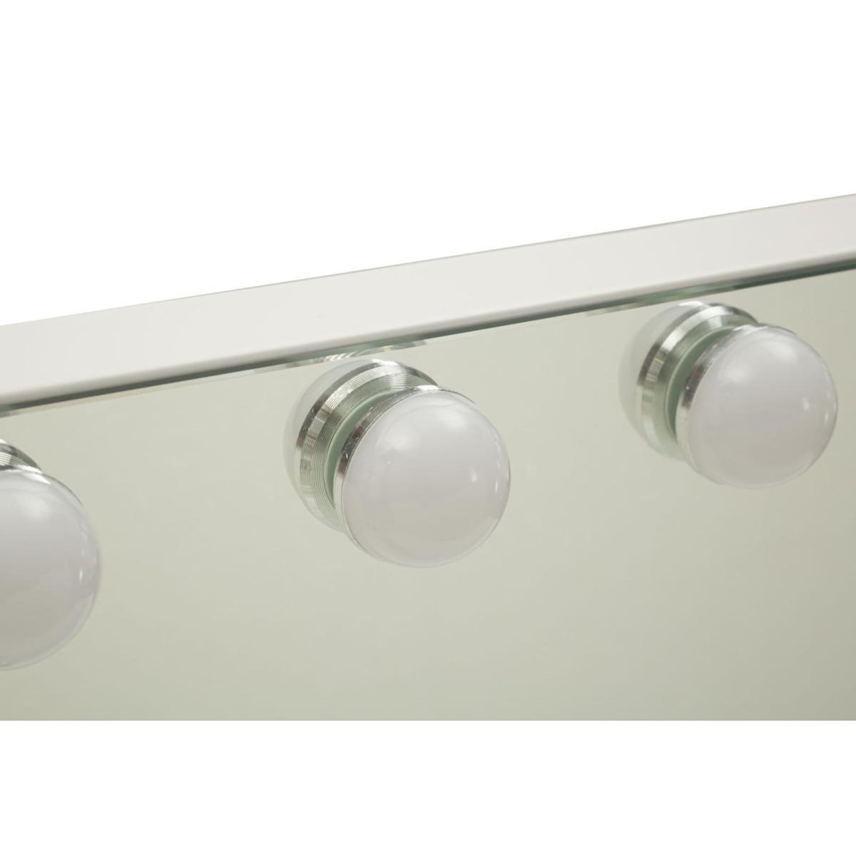 Paris Prix Miroir avec LED  Hollywood  55cm Blanc