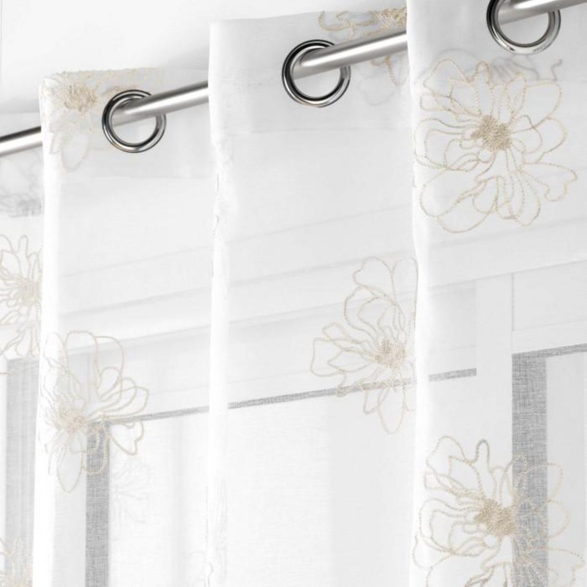 Paris Prix Rideau Voilage à Œillets  Sublimini  140x240cm Or