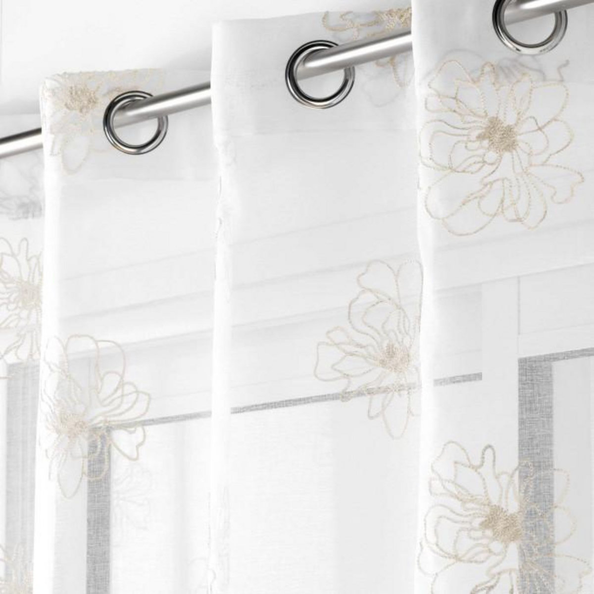 Paris Prix Rideau Voilage à Œillets  Sublimini  140x240cm Or