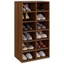 Voir la diapositive 3 : VIDAXL Etagere a chaussures Chene marron 54x34x100,5cm Bois ingenierie