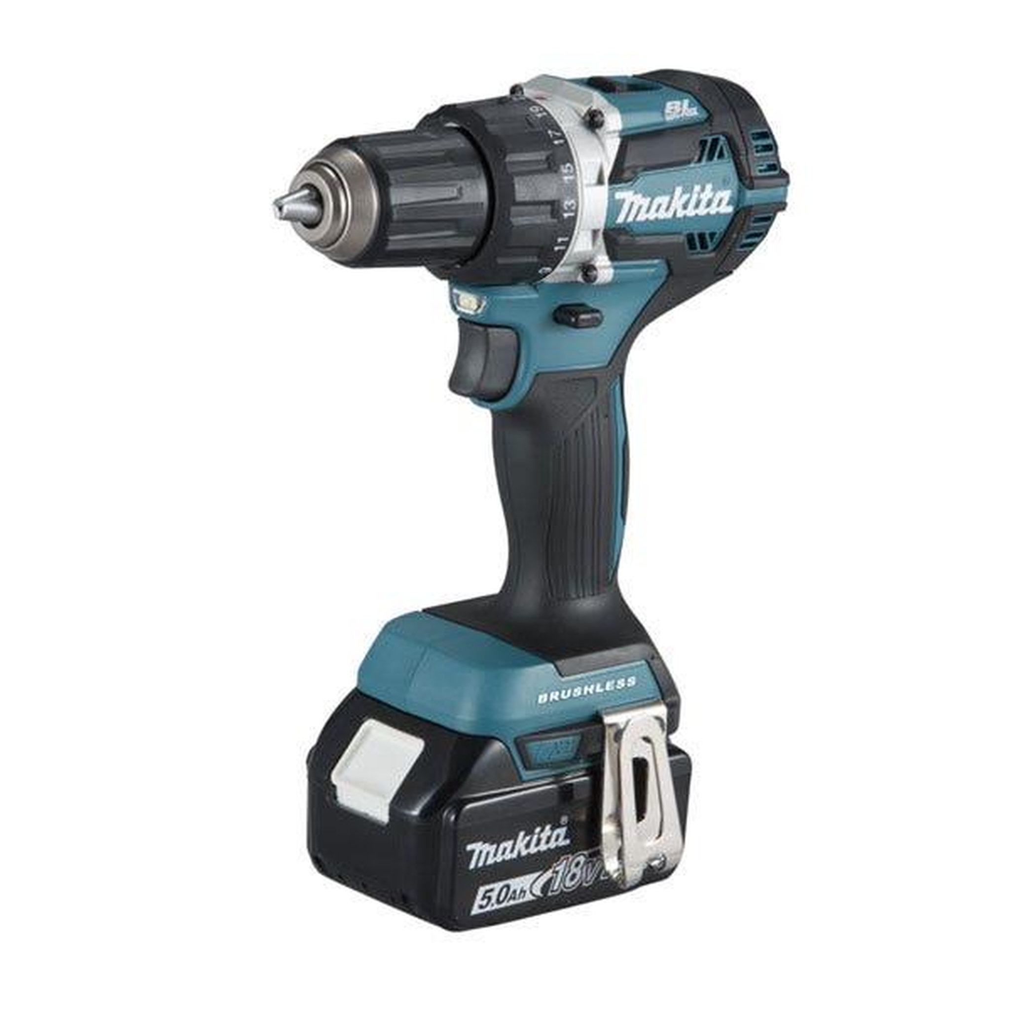 MAKITA Perceuse-visseuse li-ion 18v 5ah ø13mm + 2 batteries 5ah + chargeur rapide + makpac