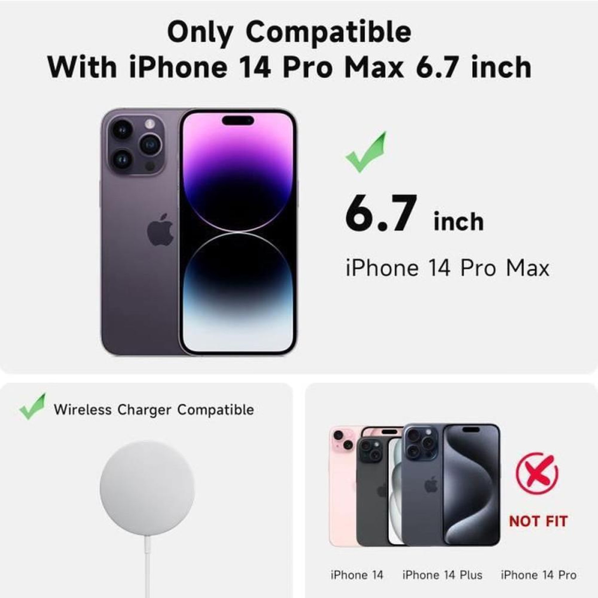 Voir la diapositive 2 : Coque ultra fine MagSafe compatible iPhone 14 Pro Max bleue avec protection écran en verre trempé (x2)