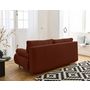 Voir la diapositive 5 : BEST MOBILIER Cristal - canapé 3 places - convertible avec coffre et grand pouf - en velours côtelé