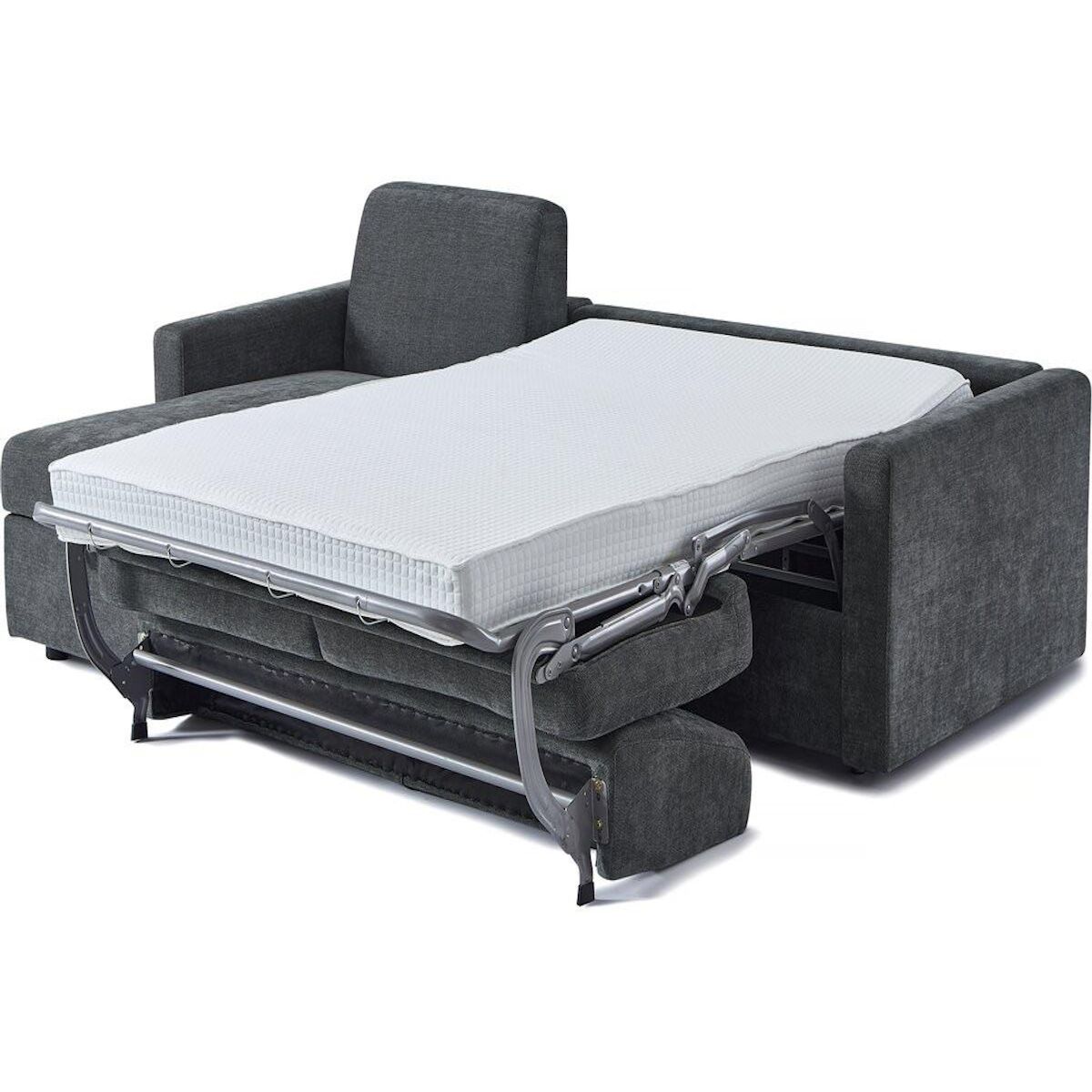 Habitat et Jardin Canapé d'angle réversible et convertible express en tissu  Celia  - 3 places - Gris