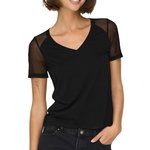 JACQUELINE DE YONG T-Shirt Noir Femme JDY Stinne. Coloris disponibles : Noir