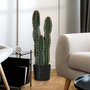 Voir la diapositive 5 : OUTSUNNY Cactus artificiel grand réalisme 3 pieds dim. Ø 17 x 60H cm pot inclus vert