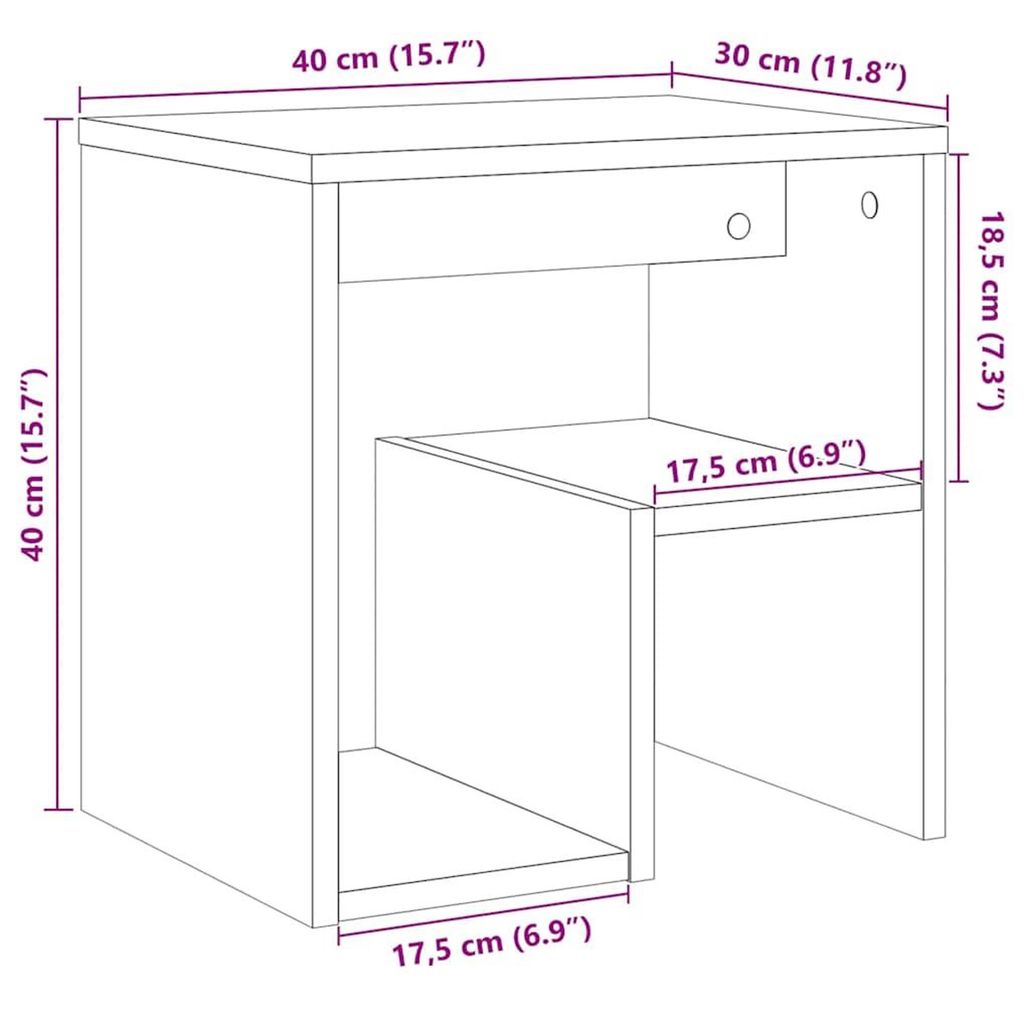 Voir la diapositive 6 : VIDAXL Tables de chevet 2 pcs chene artisanal bois d'ingenierie