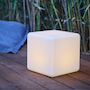 Voir la diapositive 2 : Lumisky Cube solaire lumineux multicolore CASY Blanc Plastique H30cm