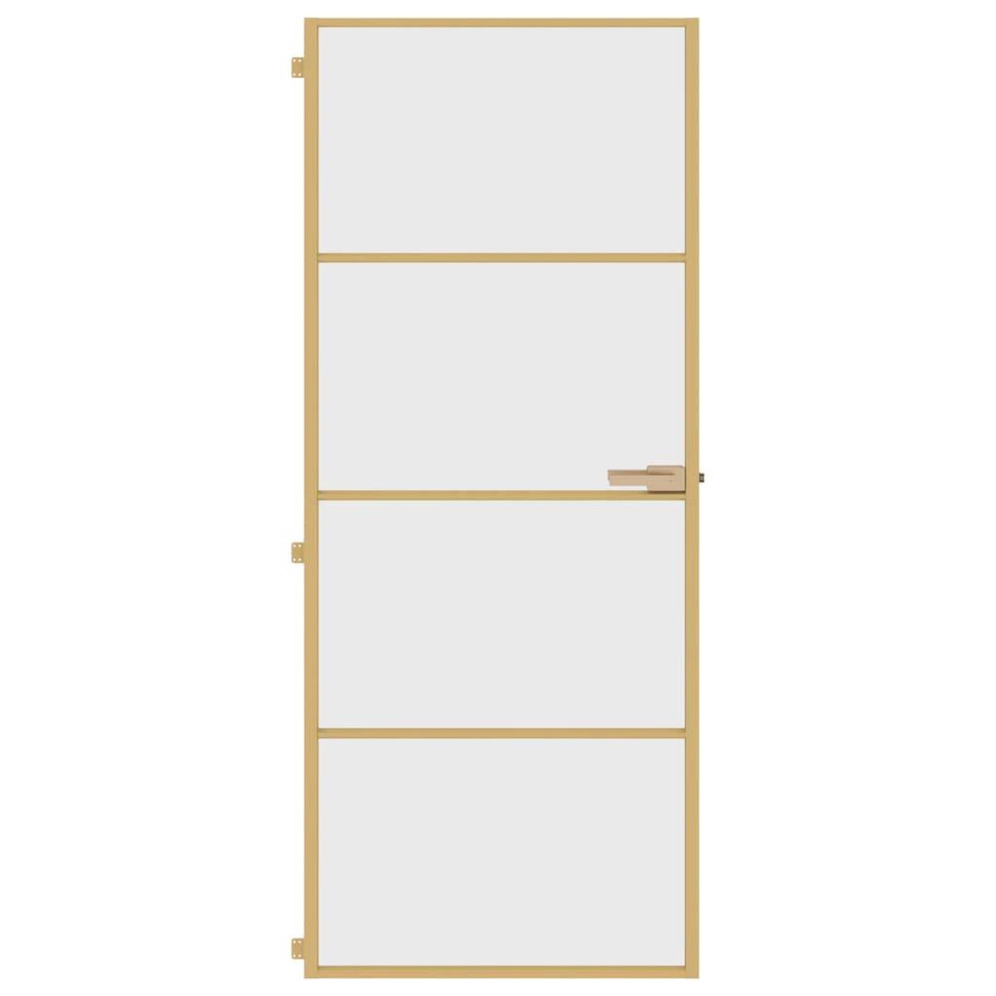 Voir la diapositive 3 : VIDAXL Porte interieure mince dore 83x201,5 cm verre trempe aluminium