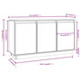 Voir la diapositive 6 : VIDAXL Buffet 111x34x60 cm Bois massif de pin