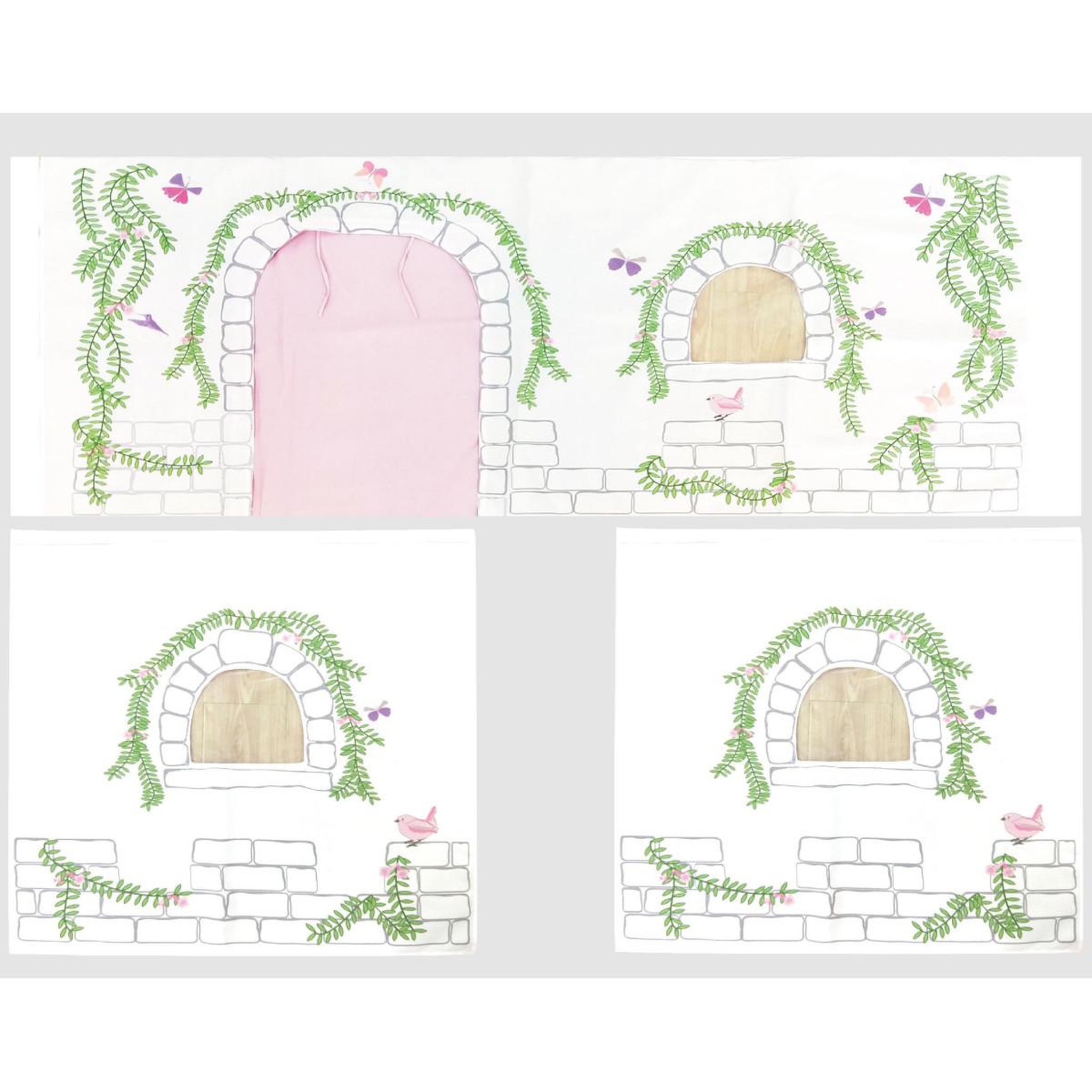 Voir la diapositive 4 : Paris Prix Lit enfant toboggan & tente  scott birdy  90x200cm blanc