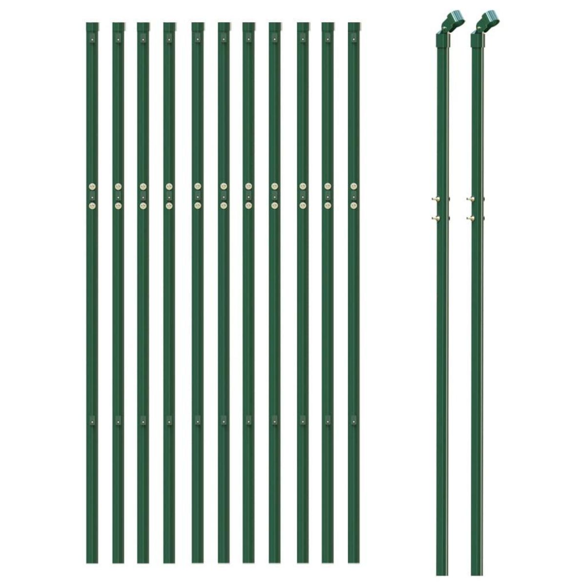 VIDAXL Cloture en treillis metallique vert 0,8x25 m acier galvanise