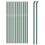 Voir la diapositive 3 : VIDAXL Cloture en treillis metallique vert 0,8x25 m acier galvanise