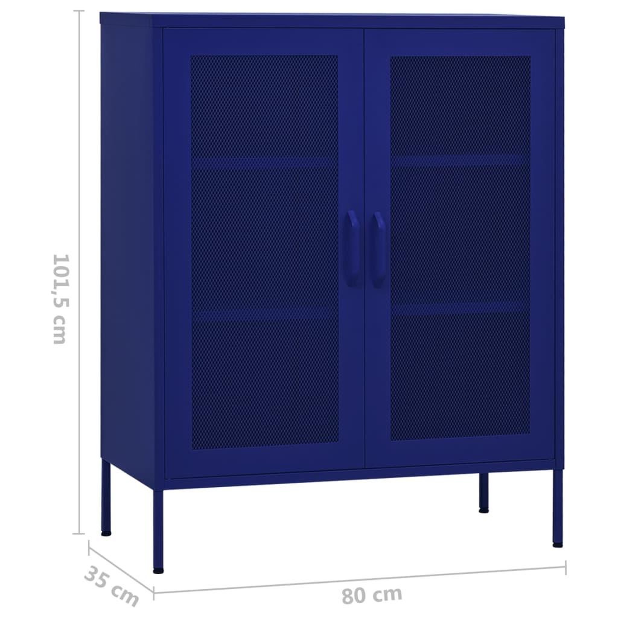 Voir la diapositive 6 : VIDAXL Armoire de rangement Bleu marine 80x35x101,5 cm Acier
