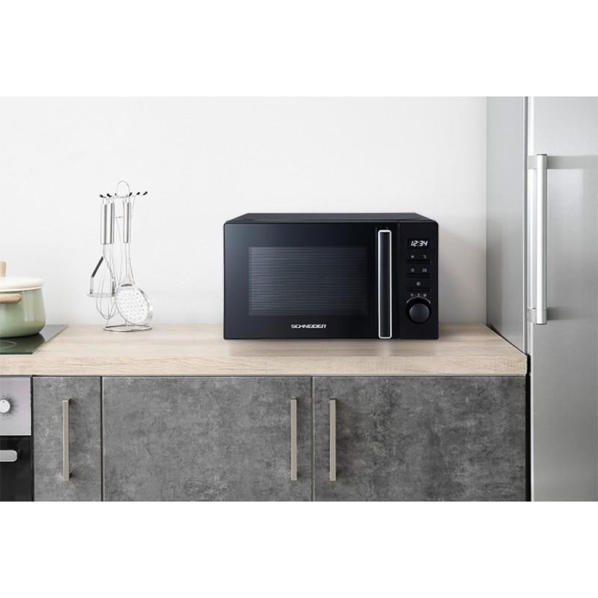 Voir la diapositive 3 : SCHNEIDER Micro-onde 20l noir scmw20sdb schneider