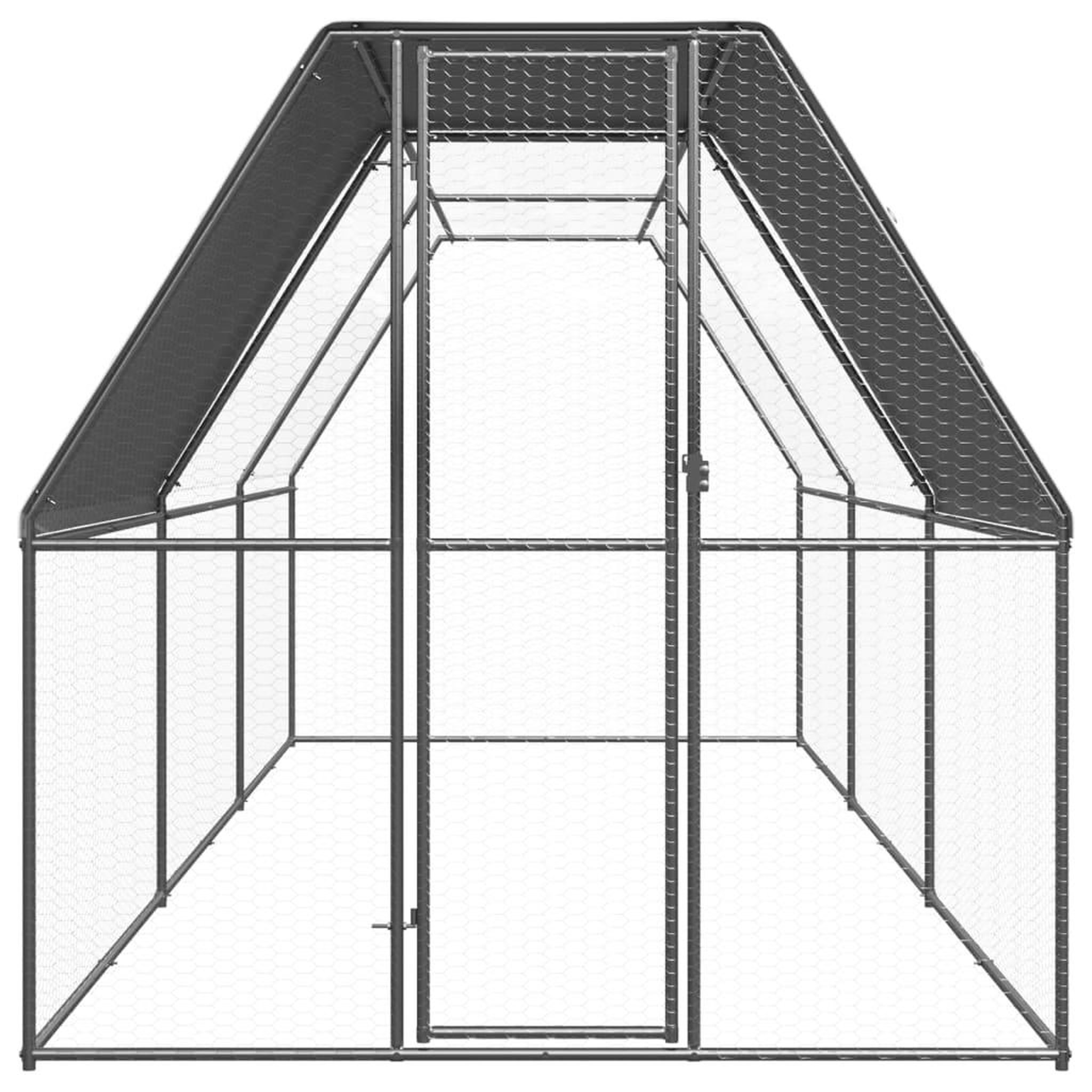 Voir la diapositive 2 : VIDAXL Poulailler d'exterieur 2x6x2 m Acier galvanise