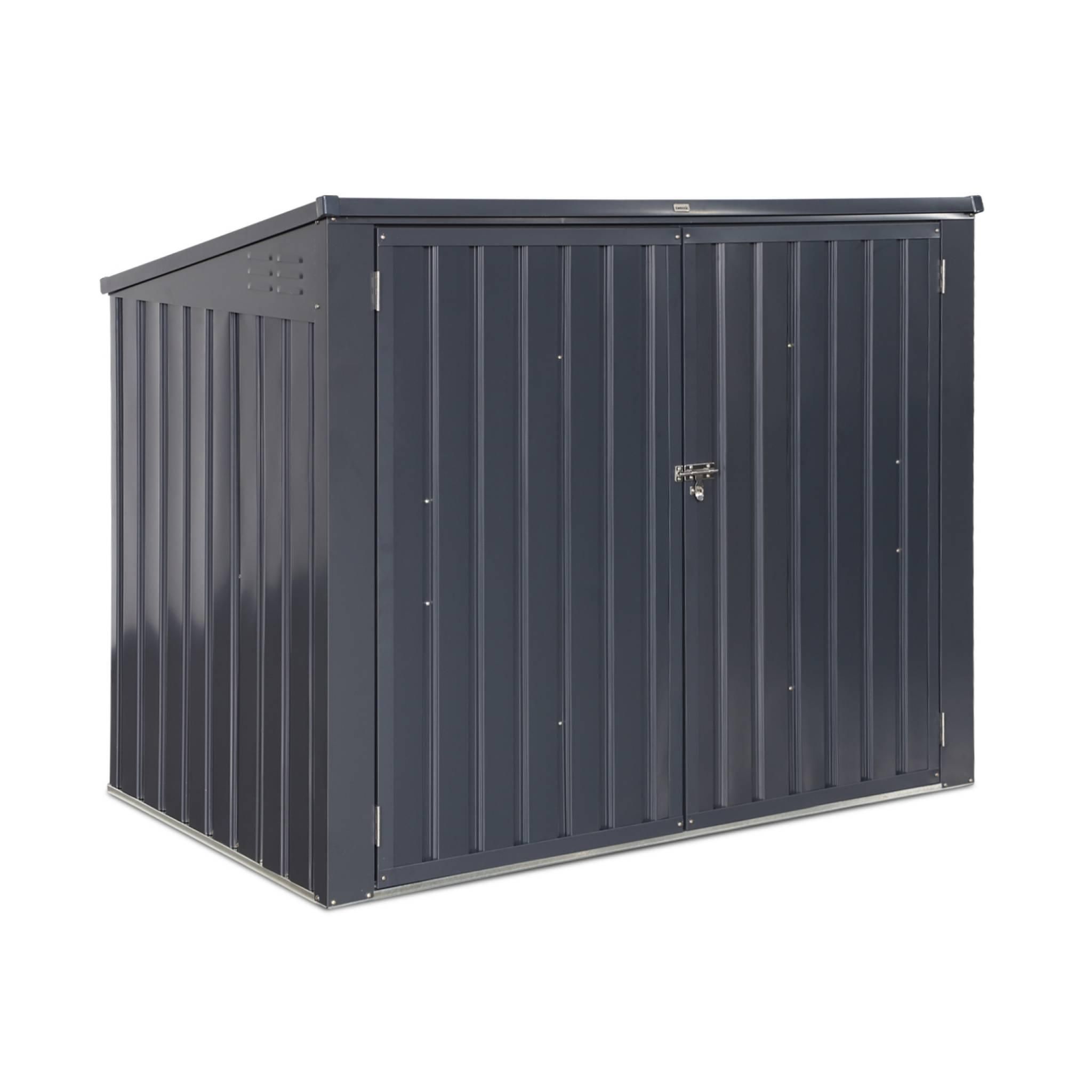 Cache Poubelle Double Sweeek - Gris Anthracite, 1.75m², Acier Galvanisé