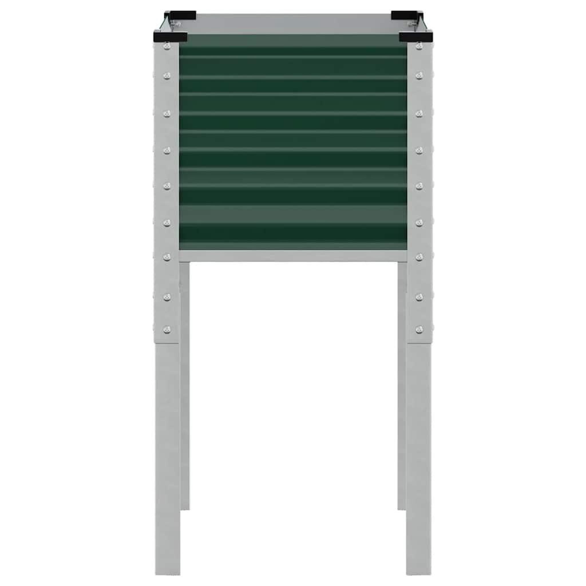 Voir la diapositive 4 : VIDAXL Jardiniere vert 45x45x88 cm acier