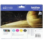 Brother Cartouches d'encre Brother LC-1100VALBPDR Noir, Cyan, Magenta, Jaune