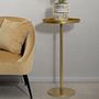 Voir la diapositive 6 : Paris Prix Table d'Appoint en Métal  Doha  80cm Or