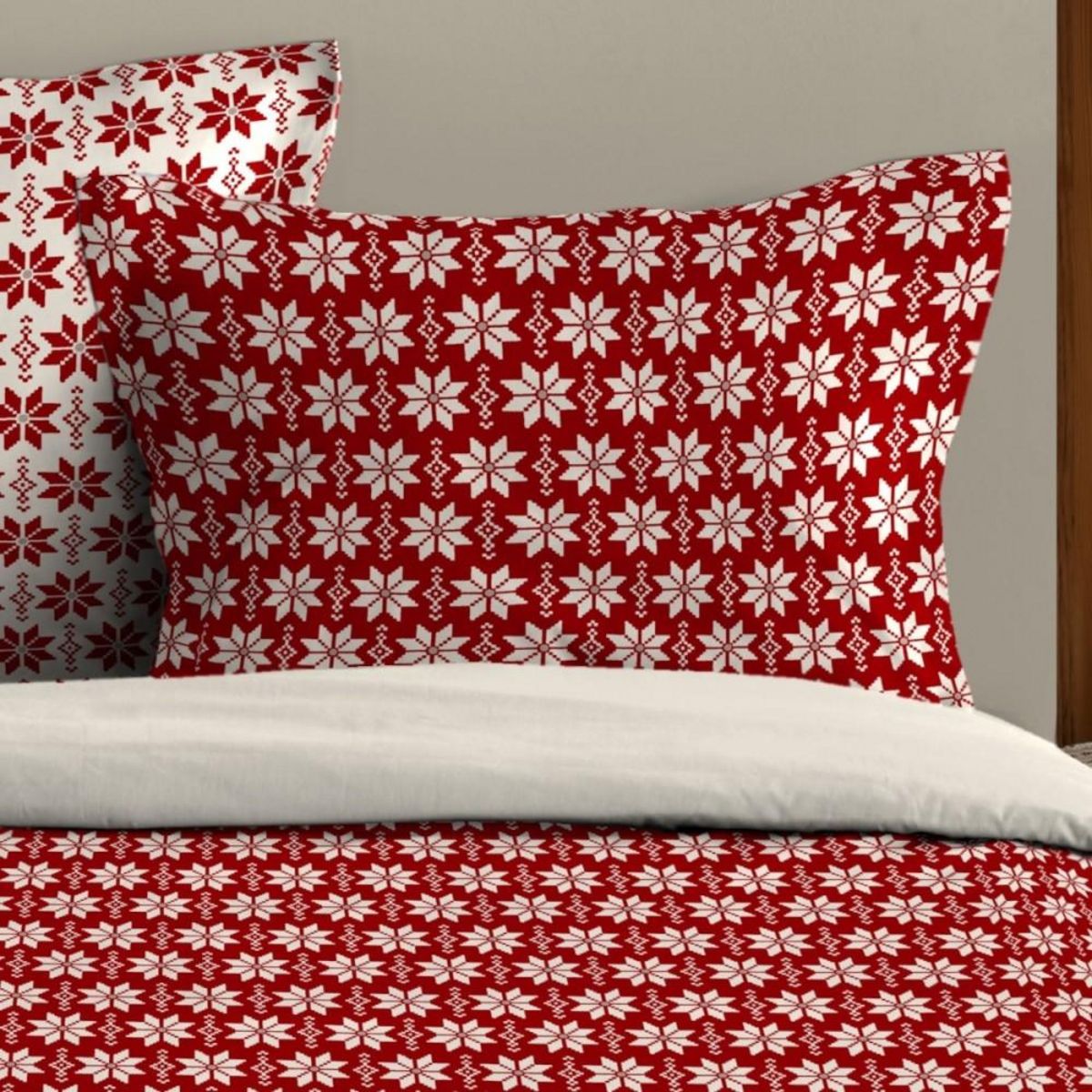 STOF Housse de couette 260x240 VALGENIS + 2 taies coton 57 fils