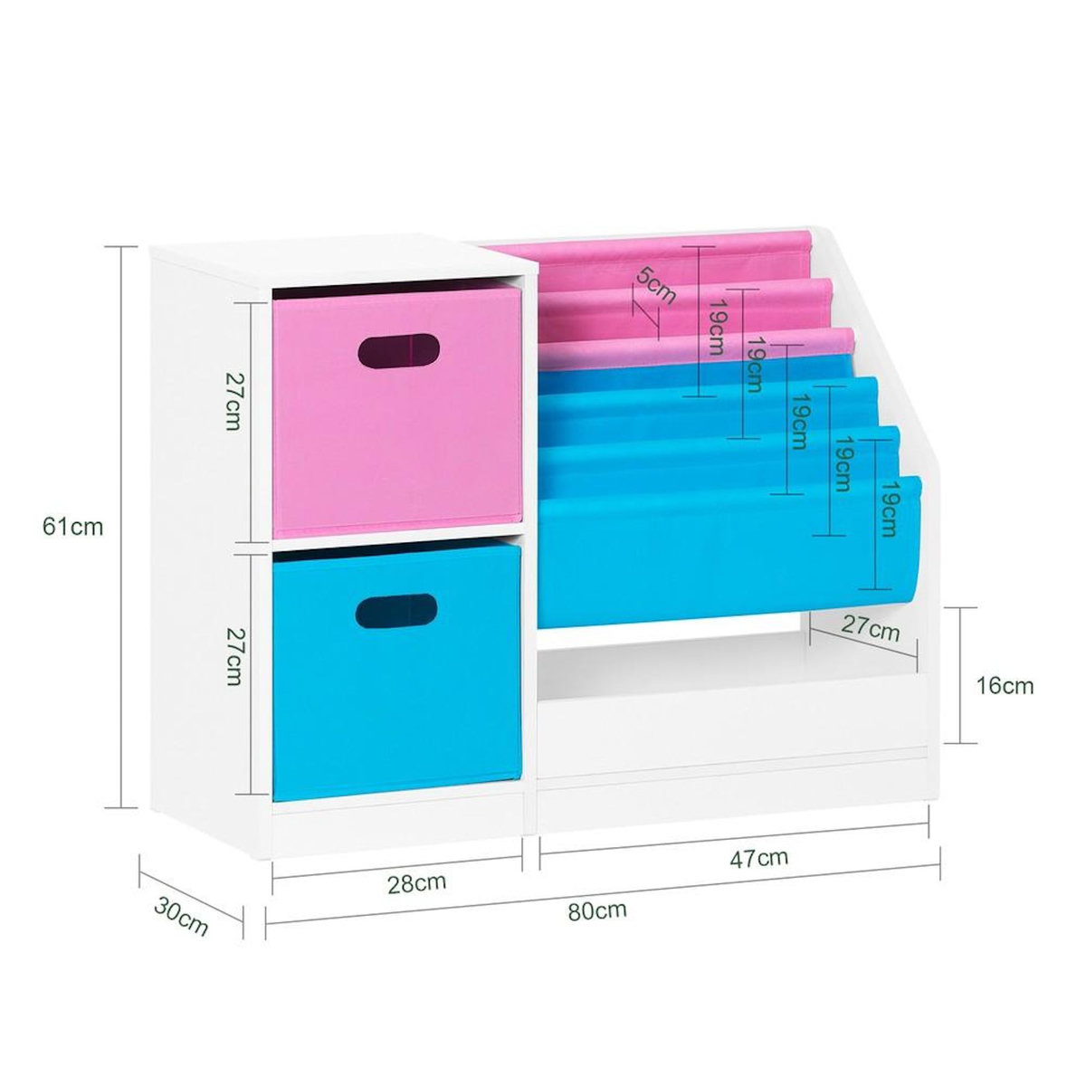 SOBUY SoBuy - Bibliothèque Enfant à une étagère - Moderne - KMB76