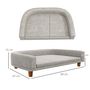Voir la diapositive 3 : PAWHUT Canapé chien lit pour chien design scandinave coussin déhoussable dim 98L x 67l x 25H cm pieds bois tissu polyester gris